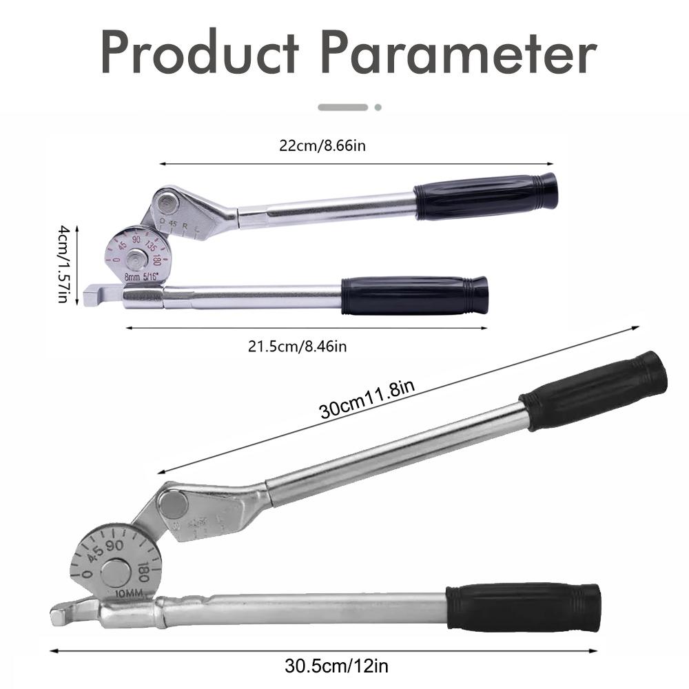 Manual Pipe Bender 8/10mm Air Conditioning Copper Aluminium Pipes Tube Bender Pipe 0-180 Degree Bender