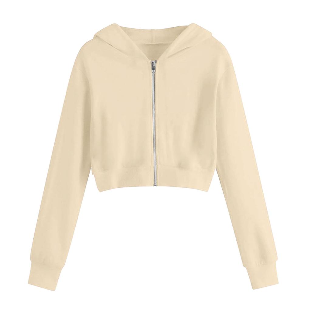 Kinder Farbiger Cropped Hoodie Lässige Jacke für Herbst Winter