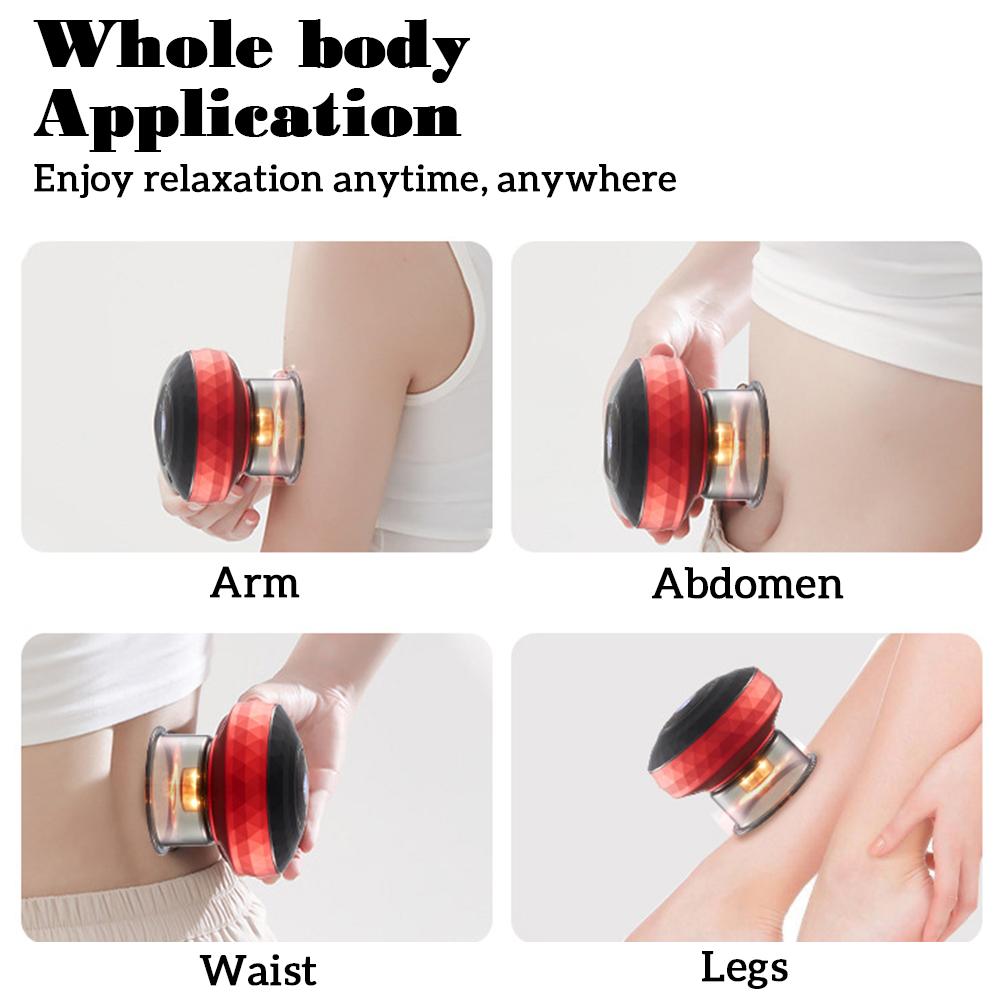 6/12 Modes Electric Cupping Massage,Professional Vacuum Suction Therapy Massager for Body,Smart Multifunctional Heated Scraper