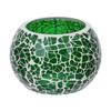 Green Mosaic Glass Decorative Tea Light Candle Holder - Tea Light Holder - T Light Candle Holder for Diwali Decoration Items