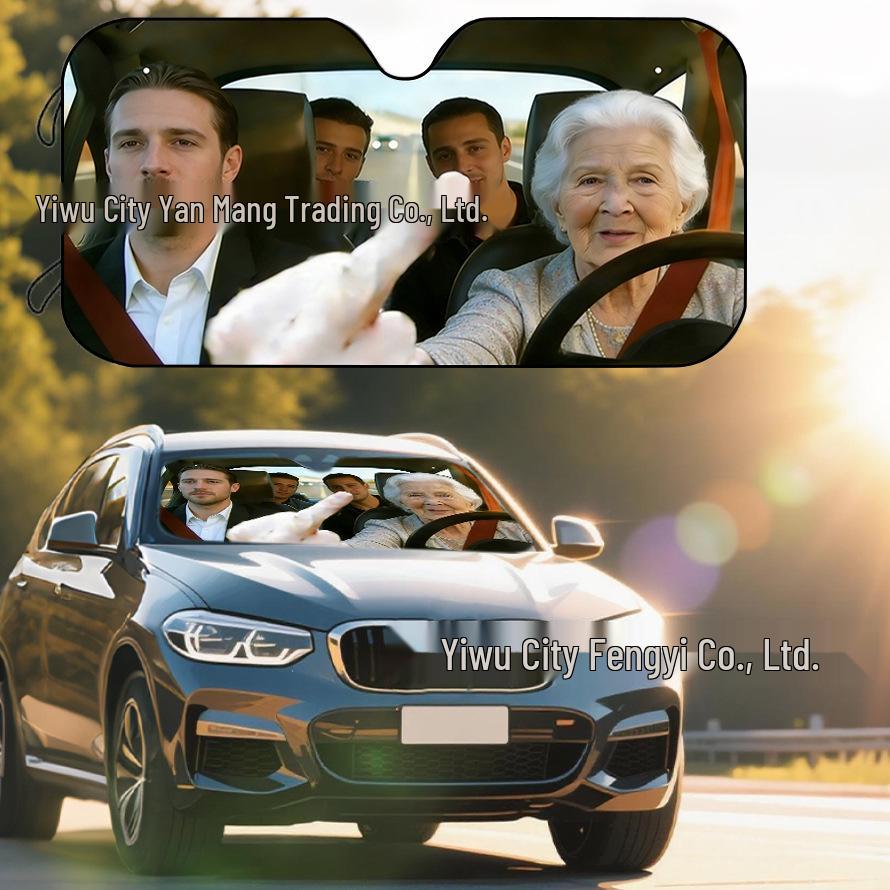 

Universal Car Sunshade: Funny Windshield Visor for UV Protection 70x130cm