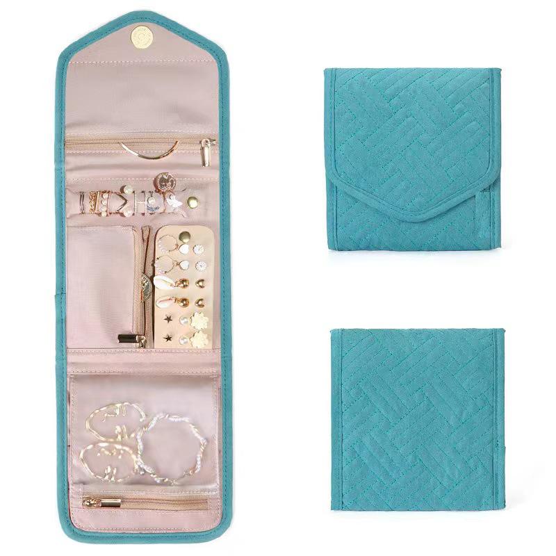 Portable Folding Jewelry Bag - Multifunctional Travel Necklace & Earring Organizer