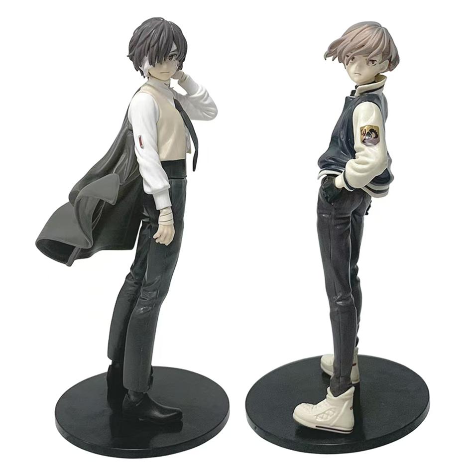 22cm Bungou Stray Dogs Anime Figure Youth Dazai Osamu Action Figure Nakahara Chuuya Figurine PVC Collection Model Doll Toys