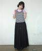 RONRON Sweat Pleats Long Skirt Black