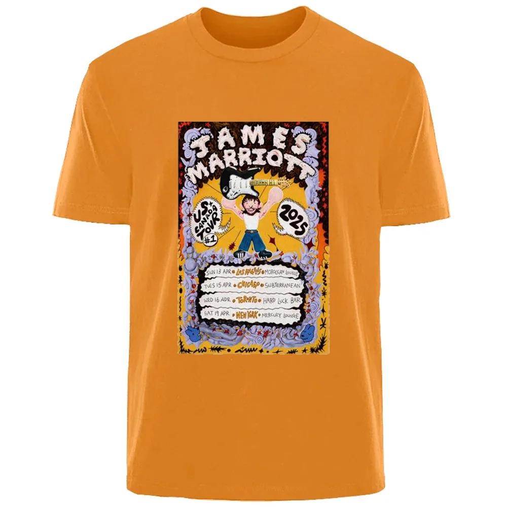 

Джеймс Марриотт Апрель 2025 США/Канада Футболка для мероприятия Хлопковая футболка Повседневный стиль Круглый вырез Короткий рукав Одежда 3XL