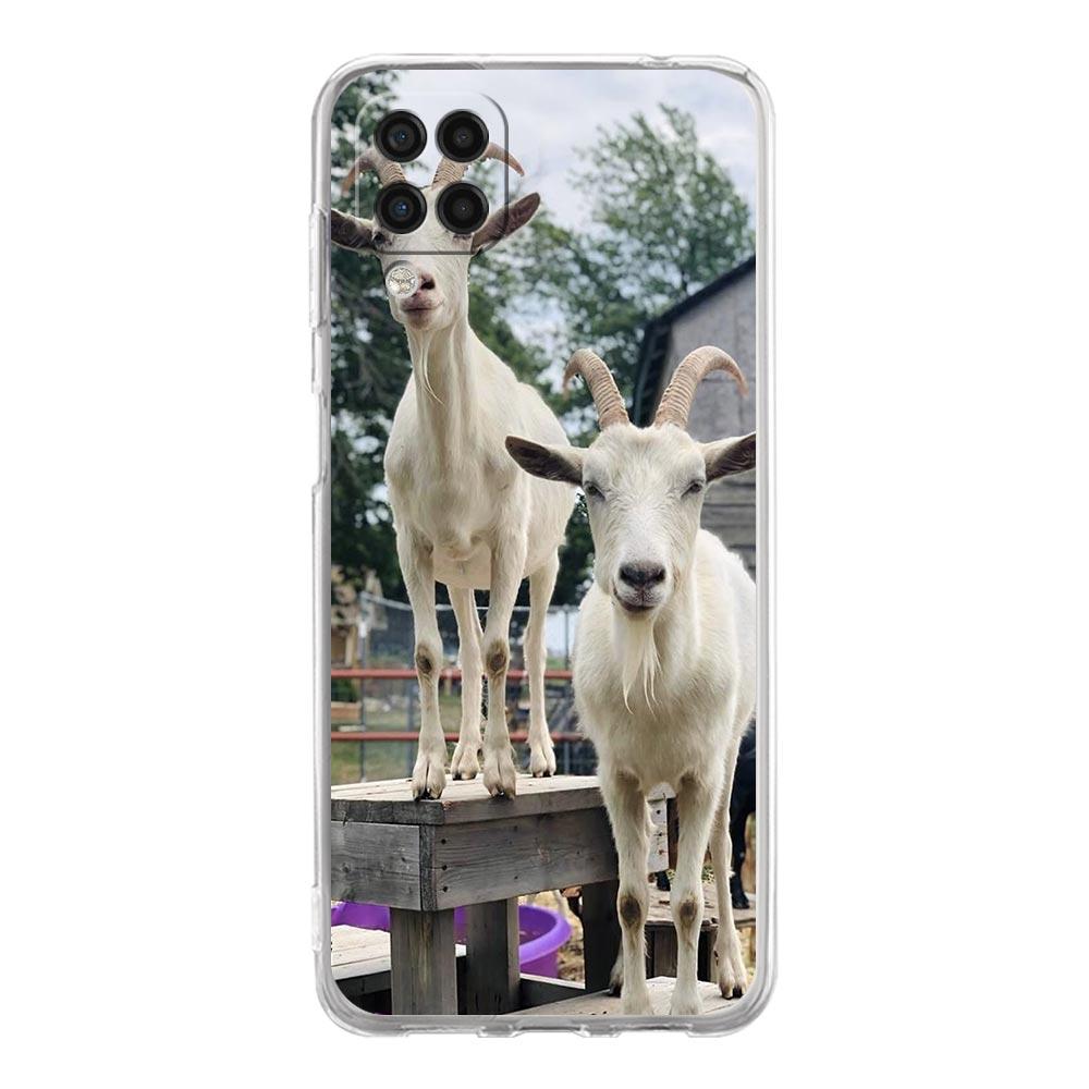 Phone Case For Samsung Galaxy A13 A33 A35 A55 A73 A53 A23 A51 A71 A21S A72 A31 A41 A05s A03S A15 A25 5G Cover Cartoon Cute Goat