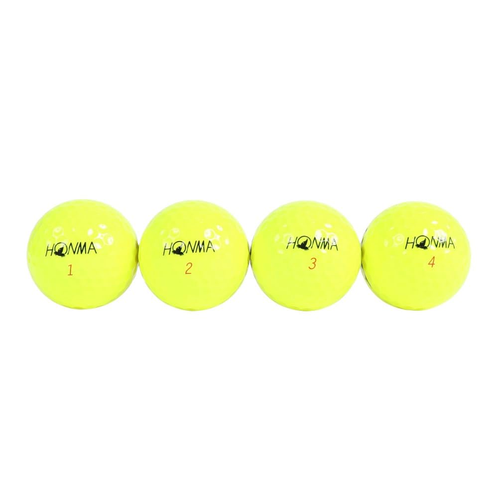 Honma Golf Ball 2024 Model 1 Dozen 12 Balls White Yellow 3 Piece Tour Spin Distance Soft Golf Ball TOUR WORLD BT2402 Honma TW-X TW-S HONMA_TW-X_Yellow