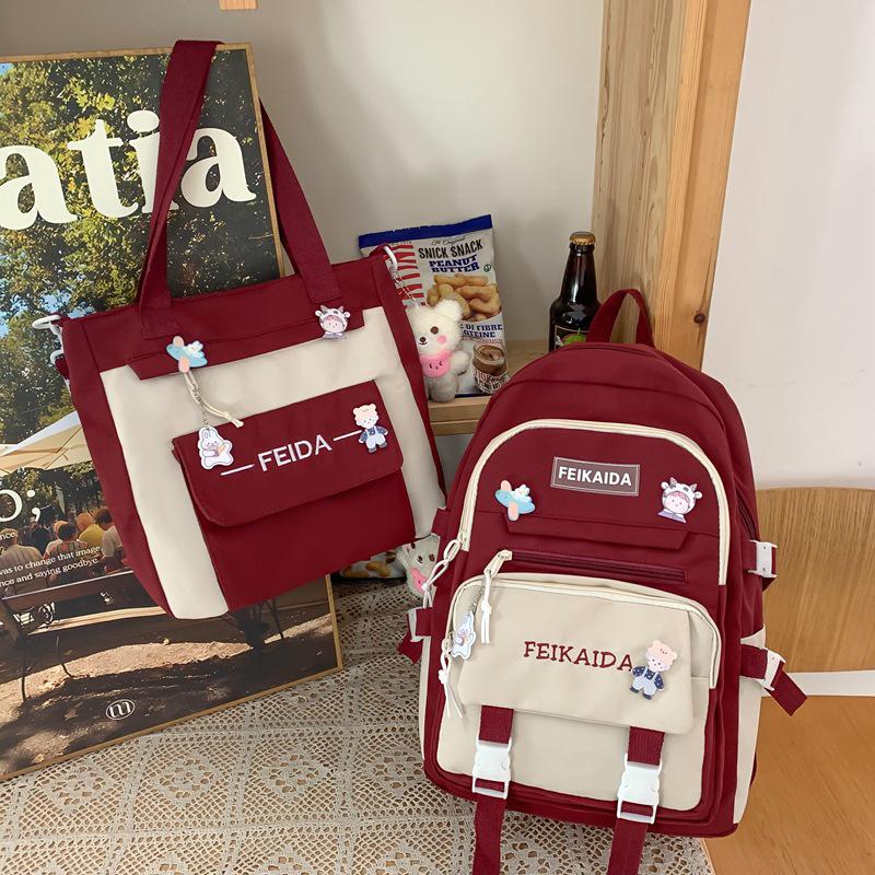 Cute Double Shoulder Backpack for Girls: Ideal for Elementary, Middle, and High School Students