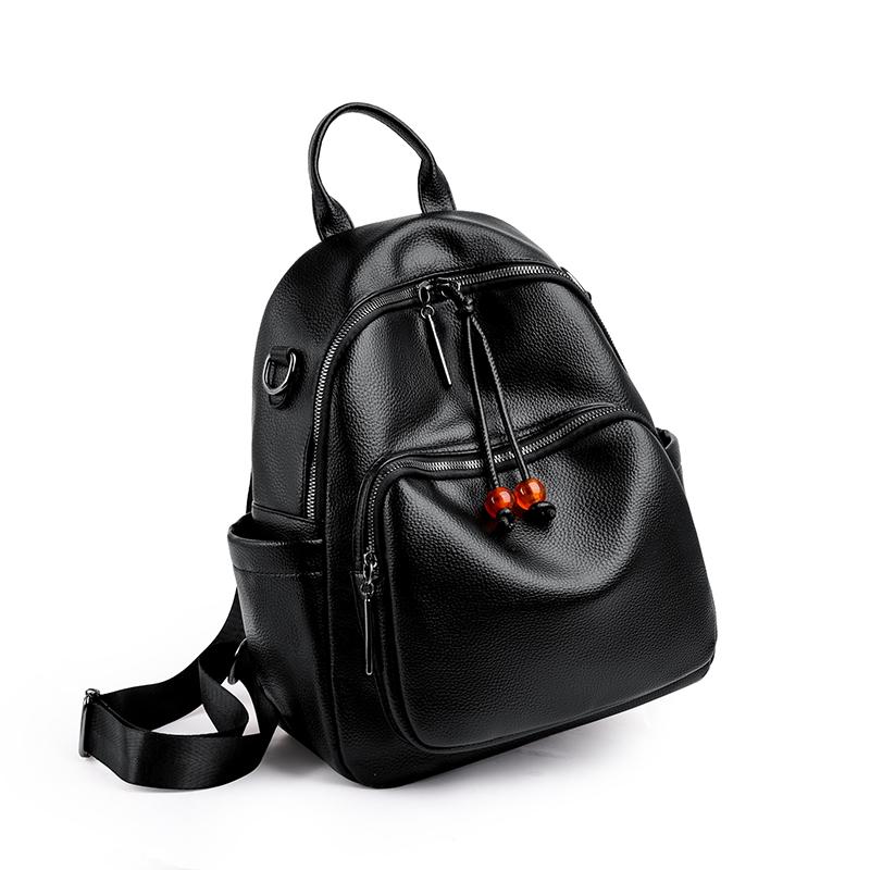 Fashionable and Minimalist Women's PU Leather Backpack with Top Handle, Perfect for Commuting, Travel, and Daily Use