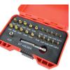 Set of 20 Metal Screw Extractors with Magnetic Extension Bit Holder and Socket Adapter for Hard To Remove Screws