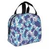Leopard Animal Fur Printing Insulated Lunch Bag Leakproof Lunch Container Cooler Bag Tote Lunch Box Office Travel Food Handbags
