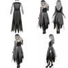 Dark Vampire Bride Halloween Costume For Women With Lace Polyester For Cosplay And Party