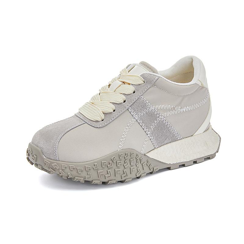 Inner height increase 6cm leather Forrest Gump shoes women's 2025 autumn new platform sports shoes versatile shoes casual dad shoes