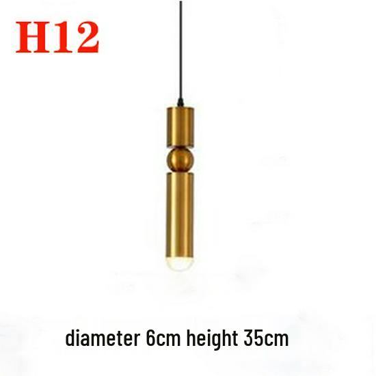 Nordic Gold Single Pendant Light for Bedroom, Bar, Café, or Shop