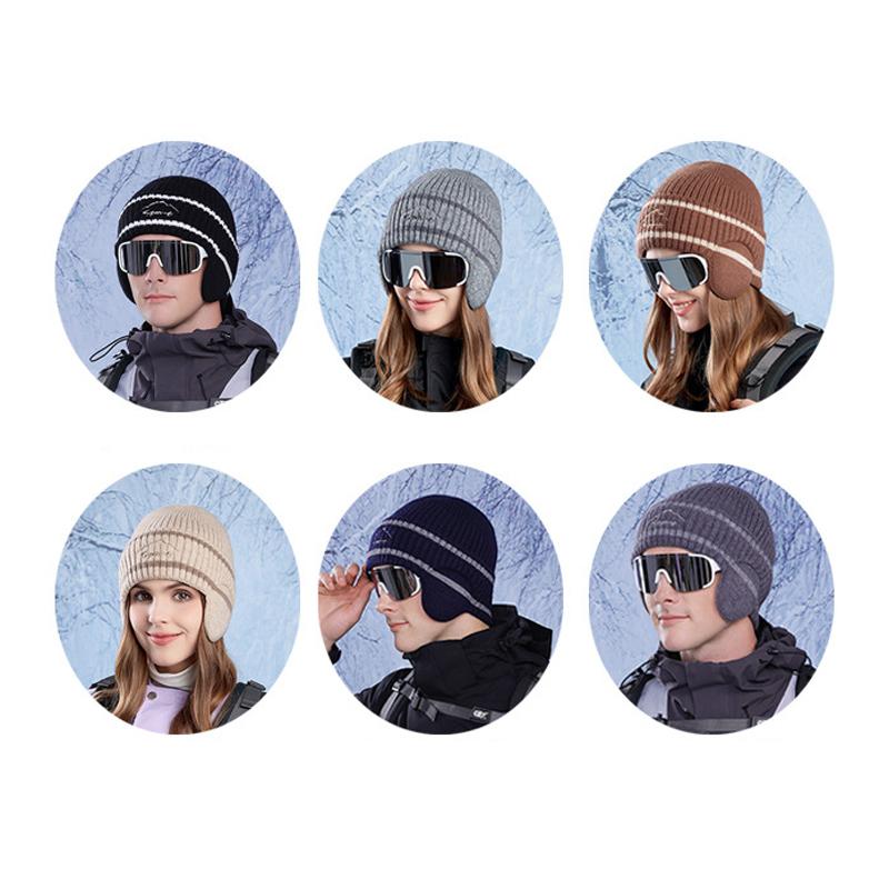 Зимняя вязаная шапка для защиты ушей — фото 10