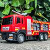 Simulation Fire Truck Strong Pull Back Sound Light Spray Function Inertia Drive-Forward Interactive Drive Toys Realistic Alloy Car Model Vehicle