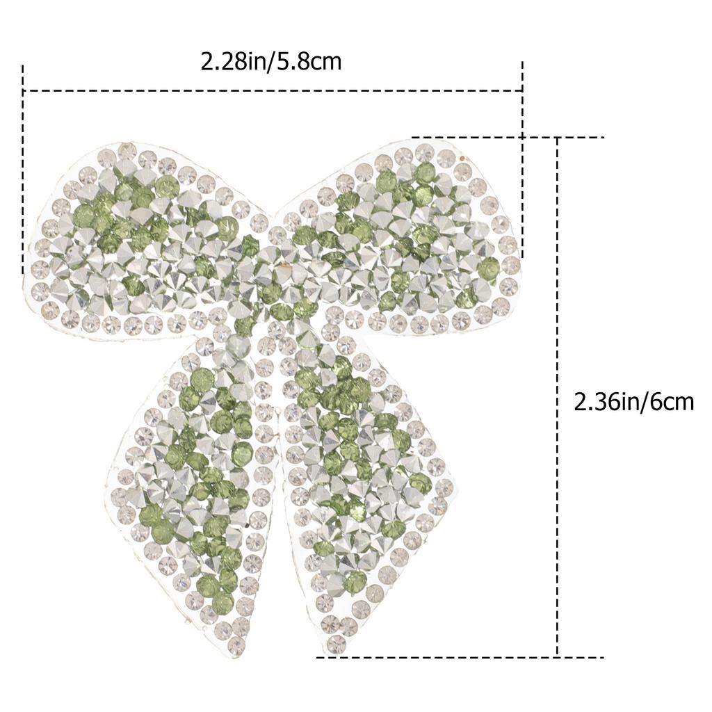 Vintage Style Bowknot Patch Rhinestone Embroidered Iron on for Trousers Cushions Pillows DIY Fashion Embroidered Patch