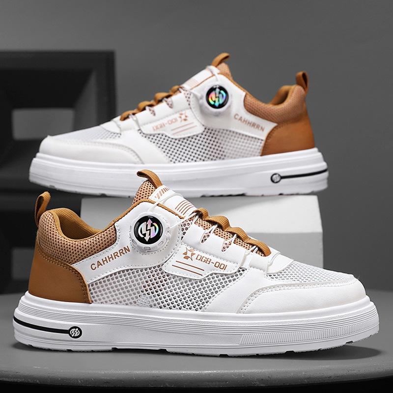 Mesh Men's Shoes Spring Summer 2025 New Board Shoes Student Casual Little White Shoes Men's Breathable Sports Trendy Shoes Men