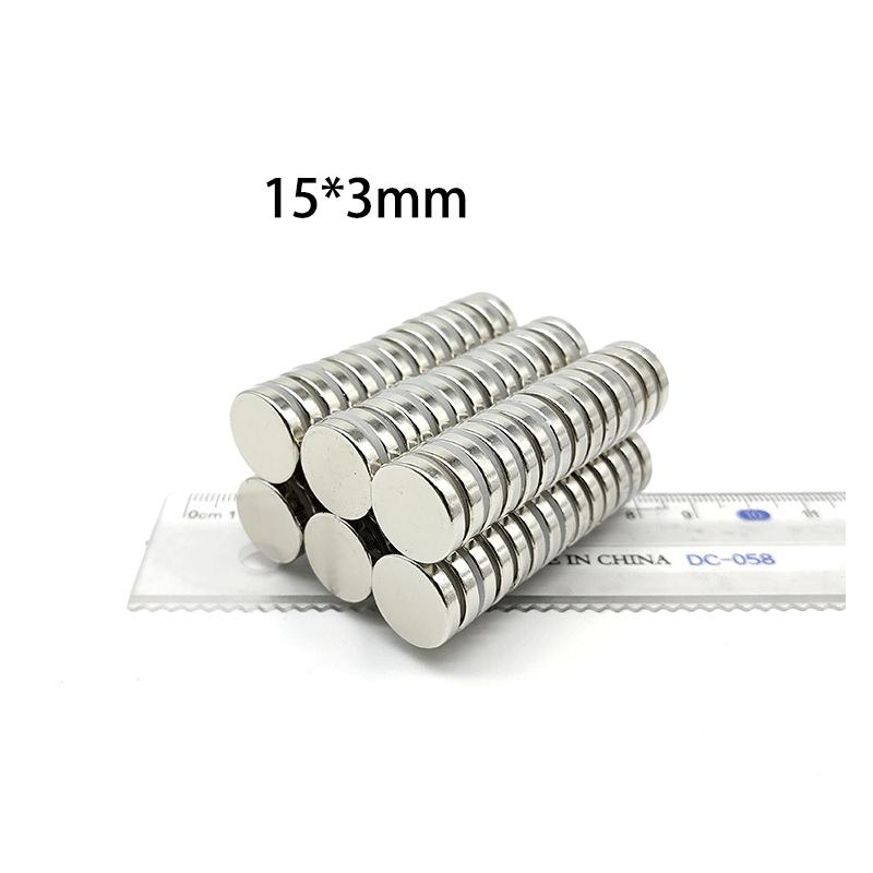 10pcs 15x3mm Round Magnets – Strong Metal Fridge Magnets for Photos, Stickers & DIY