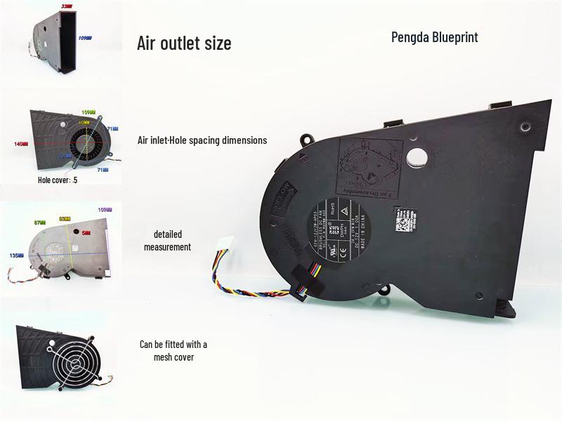 

CPU Side-Blowing Cooler for M720S/M730S/M920S Notebooks Motherboard 4-PIN Plug without Net Cover