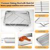 Stainless Steel Cookie Sheet & Cooling Rack Set | Half Size Baking Pan Heavy Duty | Dishwasher Safe & Rustproof for Home Bakers