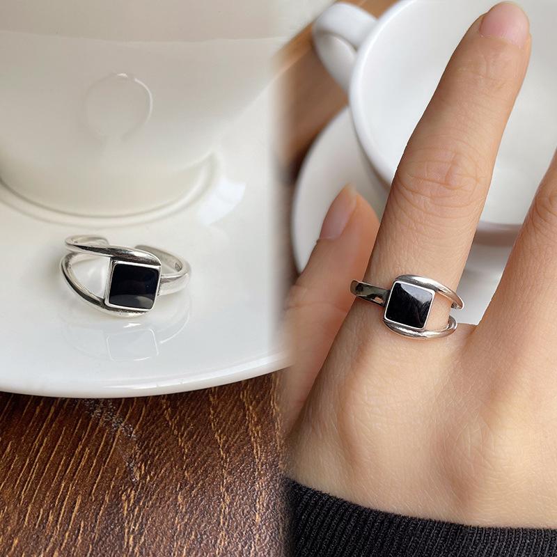 

DIMANAF Женские винтажные ювелирные изделия Стальное кольцо Элегантные женские кольца one size