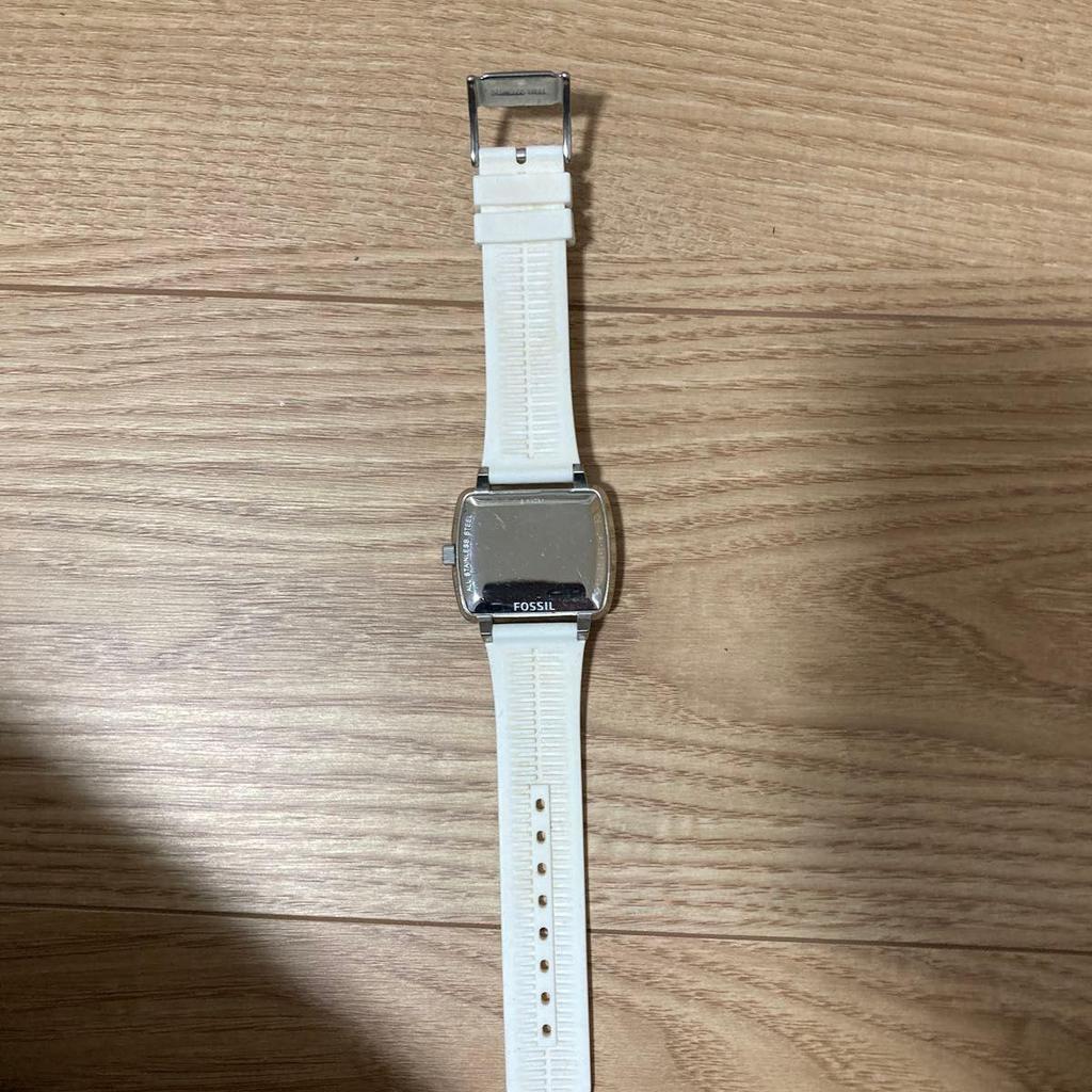 Used FOSSIL Fossil Watch White Square Ladies