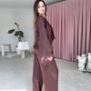 2025 Autumn Women's Batwing Sleeve Top & Loose Pants Set