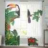 Toucan Bird Sheer Curtains For Living Room Kids Bedroom Tulle Curtains Kitchen Window Treatment Drapes