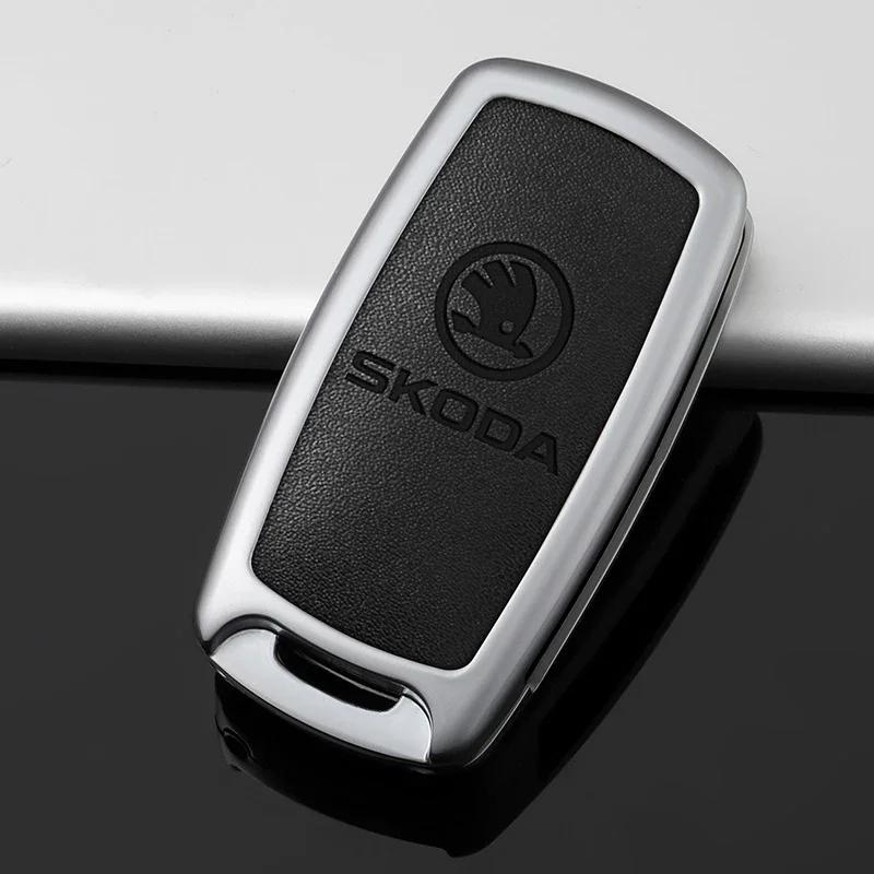 2025 Horké Auto Sklopný Obal na Klíčenku Ochranný Kryt Pouzdro Taška Pro Skoda Octavia A5 A7 Fabia Superb Kodiaq Karoq Klíčenka Příslušenství