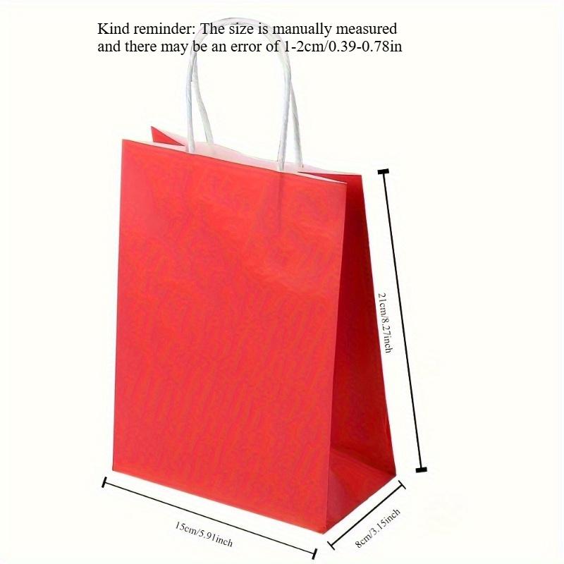 6pcs Kraft Paper Handbags, Small Gift Bags - Durable, Reusable, and Stylish Shopping Totes with Handles, Perfect for Groceries