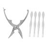Crab Cracker and Tools Set Stainless Steel Lobster Crab Seafood Cracker with 4 Forks for Home Party