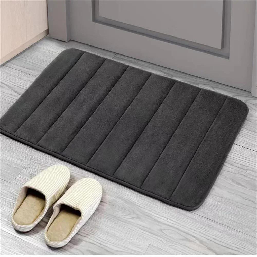 Super Absorbent Bath Mat Non Slip Rugs Soft Memory Foam Floor Mat Floor Shower Rug Home Decor Bathroom Toilet Carpets