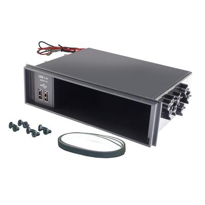 Tsuchiya Yac Autoradio DIN-BOX USB-Stromversorgung, 2,4A, Schwarz, VP-D12