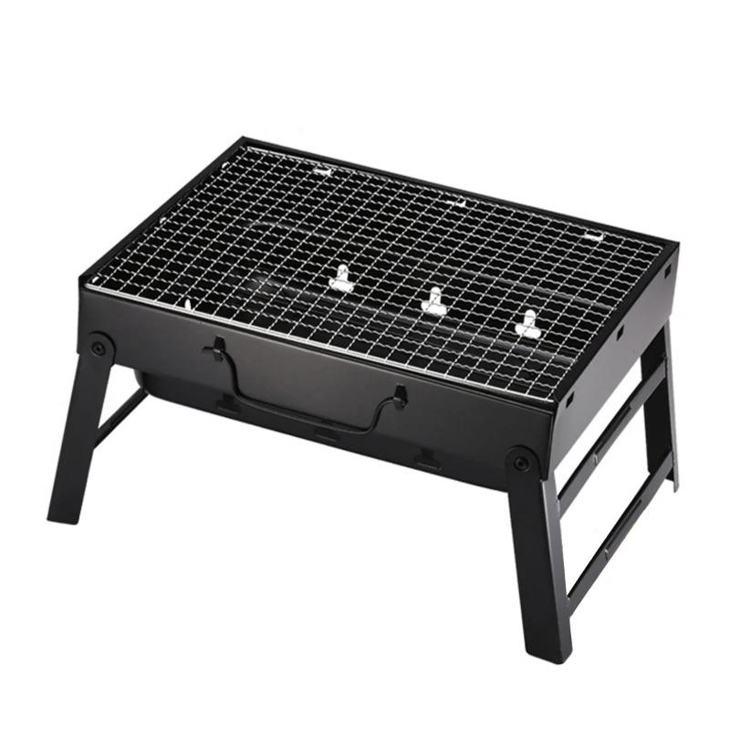 Portable BBQ Charcoal Grill Stainless Steel Small Mini BBQ Tool Kit Outdoor Cooking Camping Picnic Beach Portable BBQ