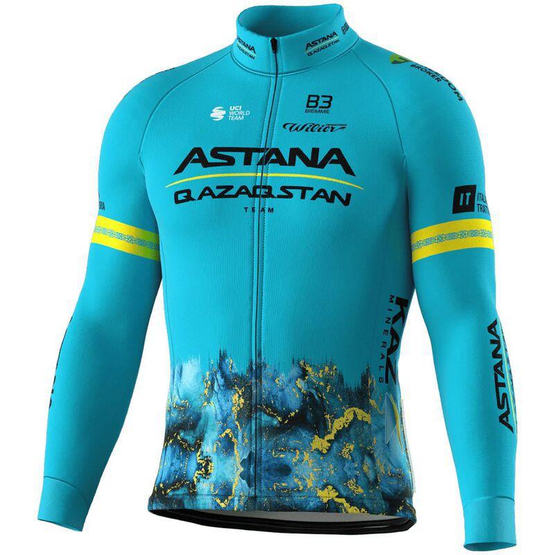 Mens Long Sleeve Fleece Cycling Jersey Set Winter Thermal Bike Wear Road Outdoor Sports