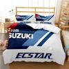 Teenagers SUZU motorcycle Casal Duvet Cover Comforter All Season Bedding Sets Soft Quilt Cover and Pillowcases Single/Double