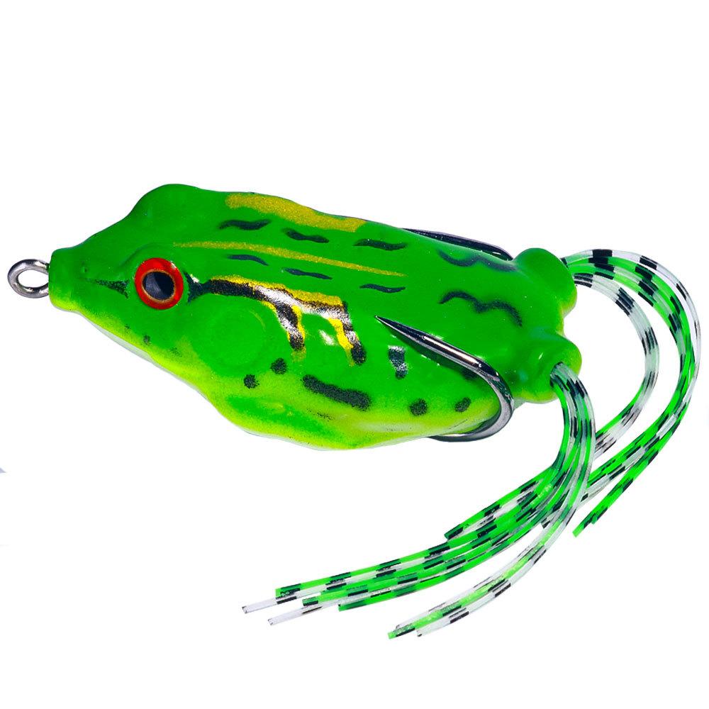 Realistic Topwater Frog Soft Bait Lure Set - Sharp Hooks for Bass and Saltwater Freshwater Fishing