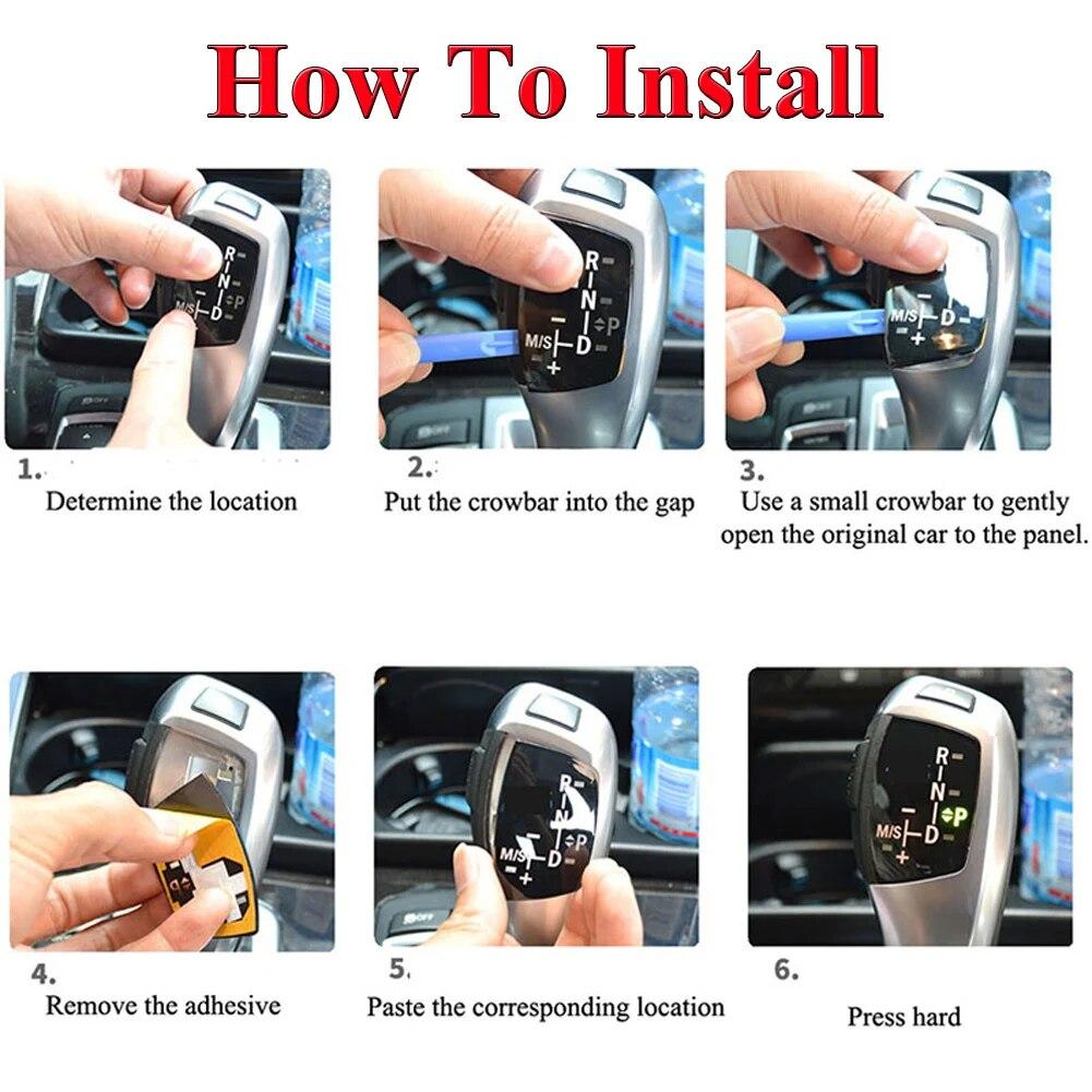 Car Shift Knob Panel Gear Button Cover Emblem M Performance Sticker For BMW F10 F11 F01 F02 X1 X3 X4 X5 X6 M3 M5 F30 F32 F48