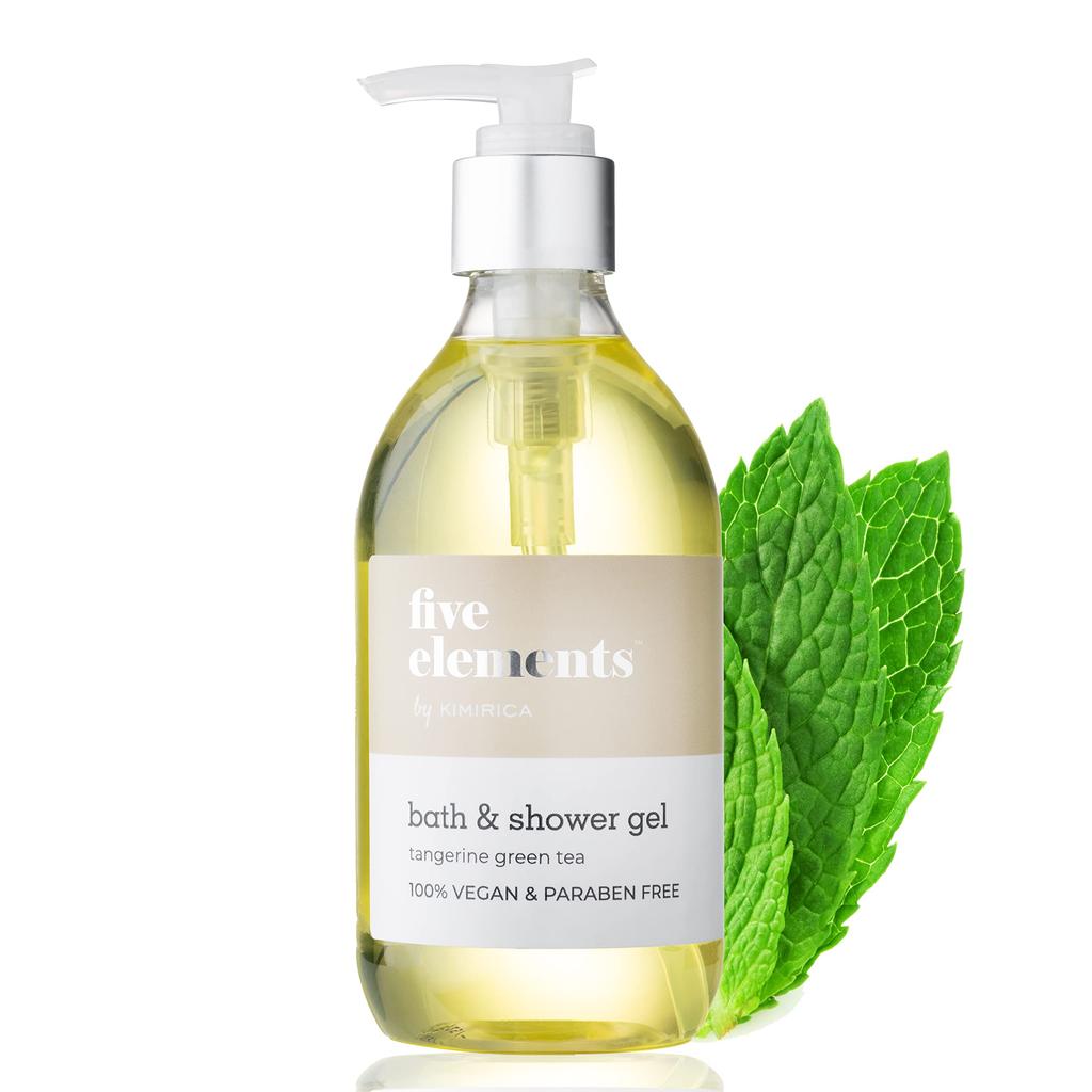 Kimirica Five Elements Premium Body wash with the goodness of Tangerine & Green Tea | 100% Vegan & Paraben Free Shower Gel | Hydrating, Cleanse S