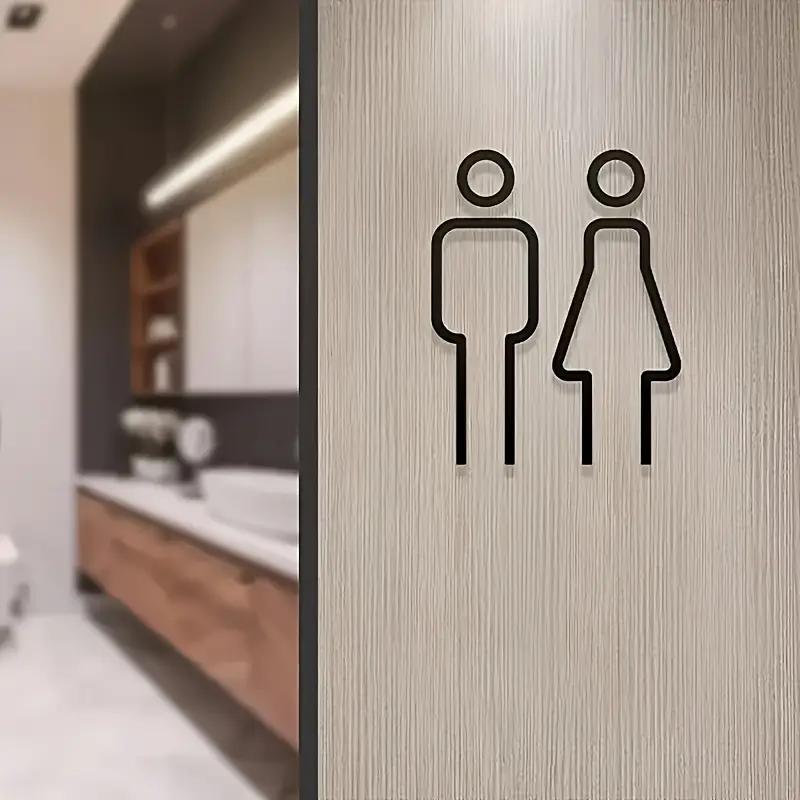 3D DIY Mann & Frau Toilettenaufkleber WC Türschild Abziehbilder Toilettenschilder Waschraum Beschilderung Plakette Wandaufkleber Dekor Abnehmbar