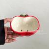 Charming Ceramic Apple Bowl - Adorable Cartoon Design, Perfect for Rice, Yogurt, and Desserts.