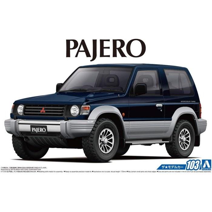 AOSHIMA The Model Car No.103 1/24 Mitsubishi V24WG Pajero Metal Top Wide XR-II '91 Plastic Model