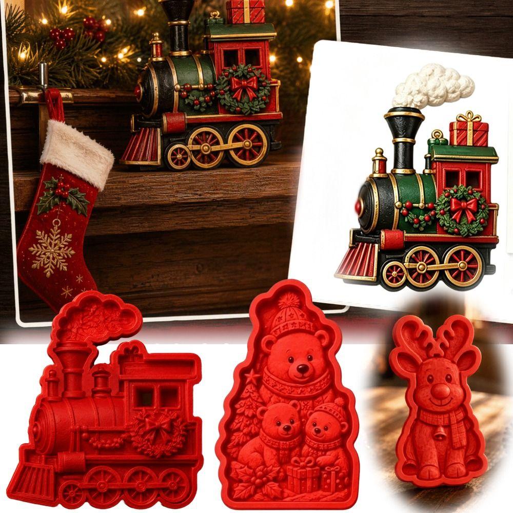 Christmas Craft Kit DIY Painting Craft Kit Gypsum Casting Plaster Casting Mold  Children Coloring
