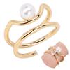 Pearl Finger Nail Knuckle Rings Stylish and Simple Copper Fingertip Jewelry for Women Girls