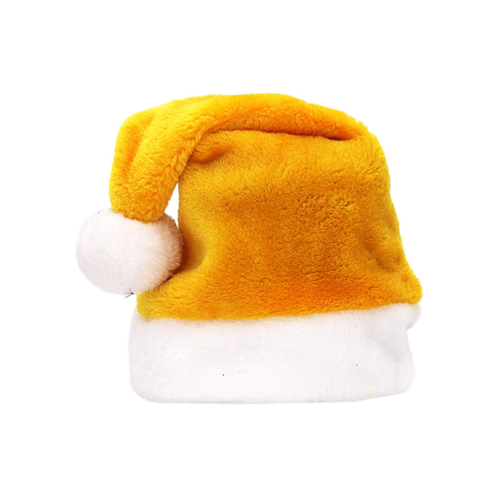 Weihnachtsmütze Nikolausmütze Weihnachtsfeiertagsmütze für Erwachsene Unisex Samt Komfortmützen Klassisch Multi für Silvester Feier orange