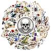 35-70pcs Gothic Stickers Waterproof Graffiti Motorcycle Luggage Phone Cases Cool Sticker Packs Diy Personalized Stickers