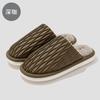 Home cotton slippers winter couple pu waterproof creative plush warm non-slip indoor household cotton mop