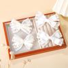LOVEKIKI White Lace Hair Bows Clip Girls Wedding Headwear Hairpins Ribbon Barrettes Kids Headdressr Hair Accessories 2Pcs/lot
