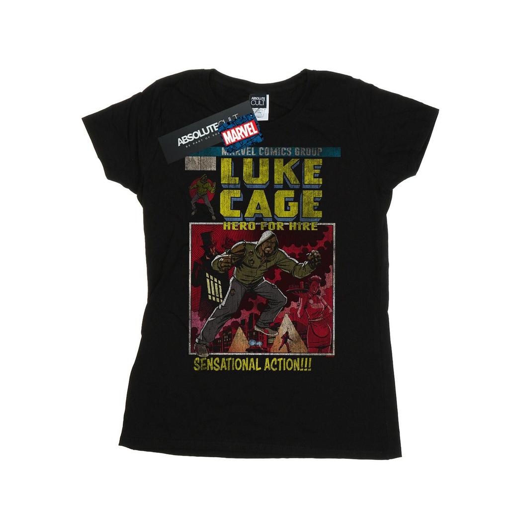 Marvel Womens/Ladies Luke Cage Distressed Yourself Cotton T-Shirt